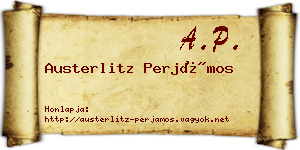 Austerlitz Perjámos névjegykártya